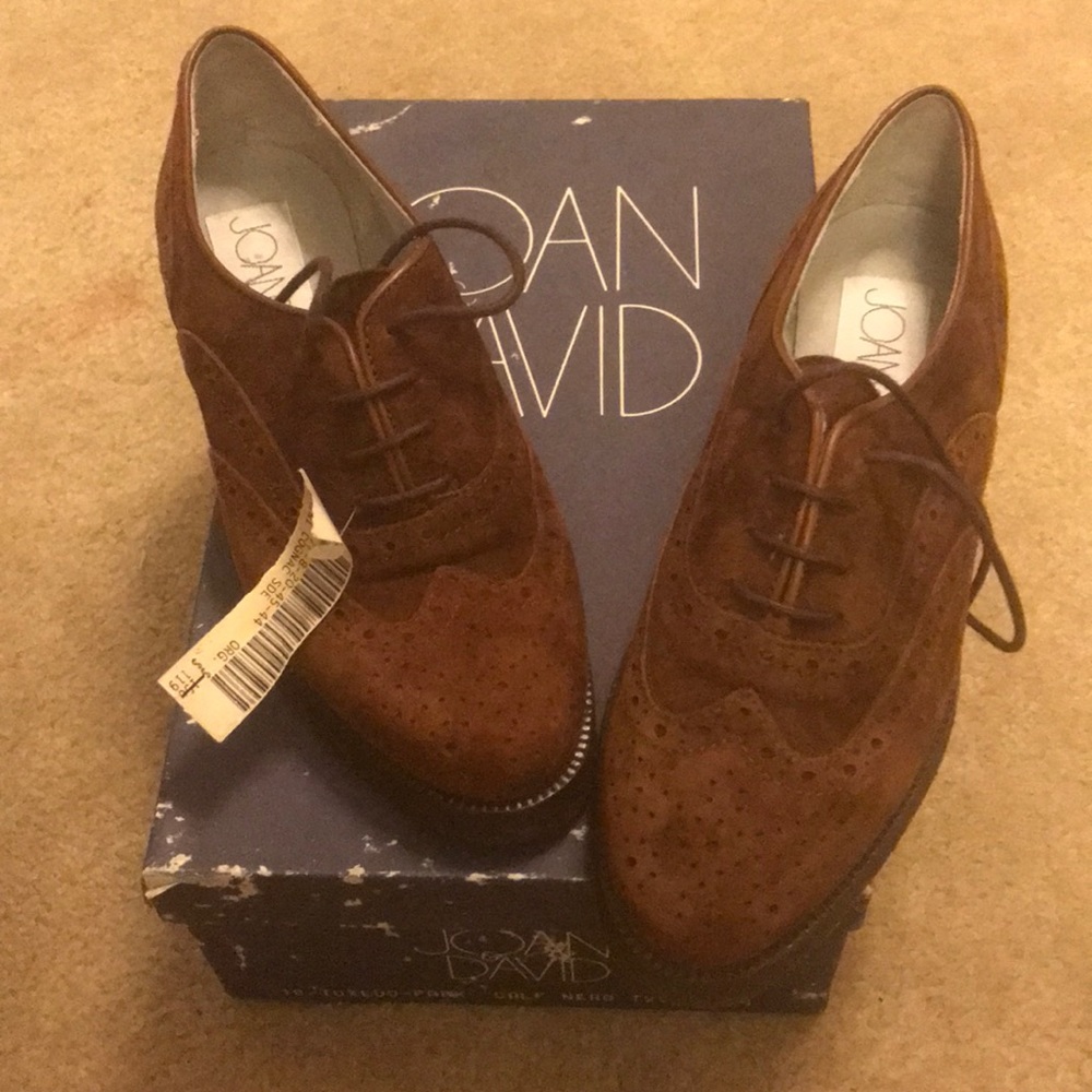 Brown Platform brogue shoes in size 36.5 NiB